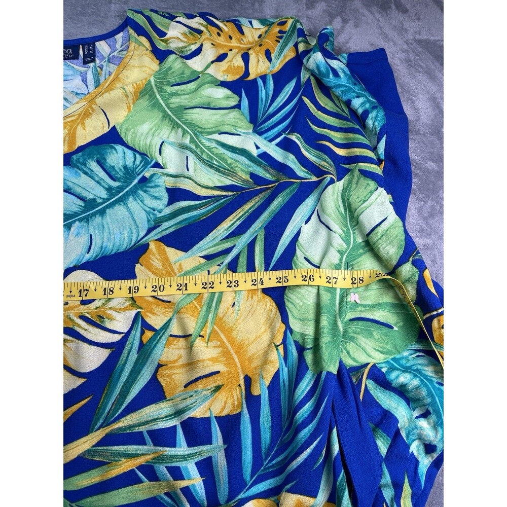 d &Co beach NEW tropical cover up dress with waist tie Large summer vacation - Picture 4 of 7